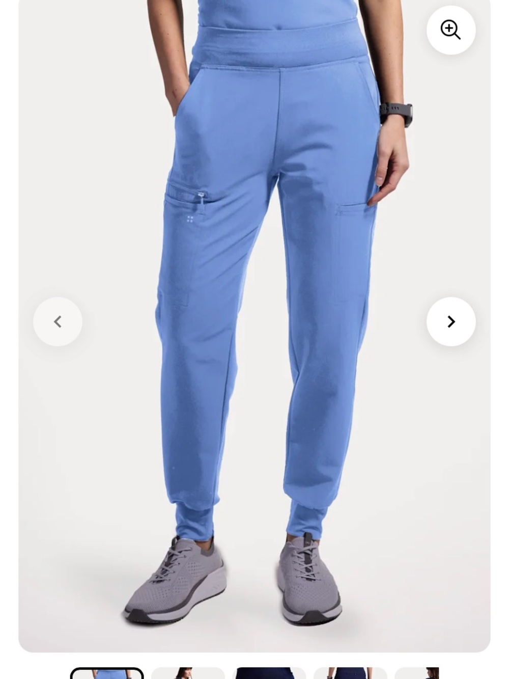 NWT 2 Pack White Cross Ceil Blue Cargo Jogger Scrub Pants